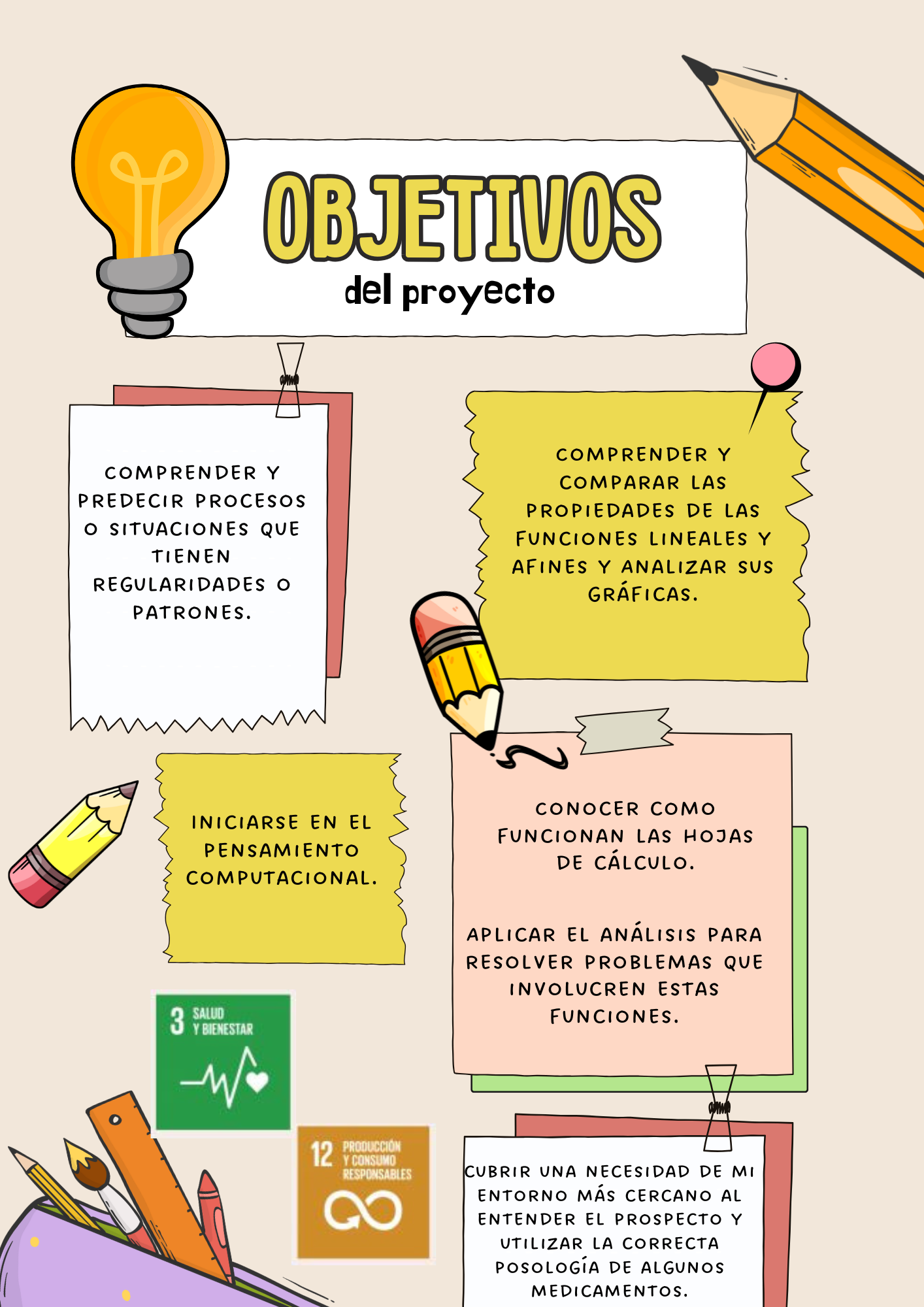 infografia objetivos del proyecto